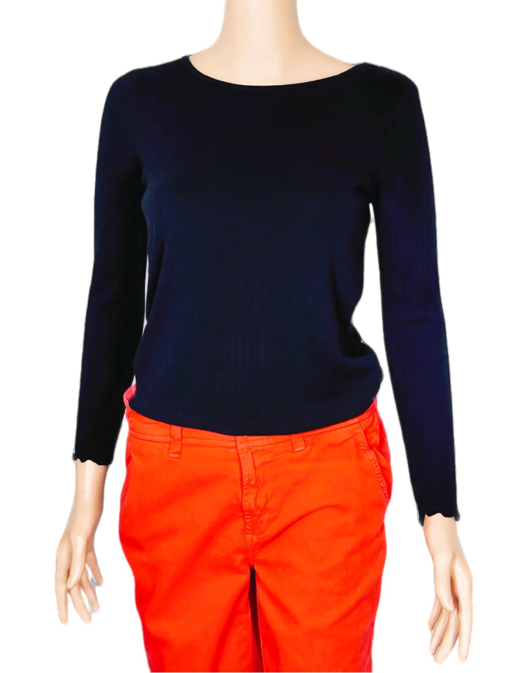 Cat & Jack Black Long-Sleeve Boatneck Sweater